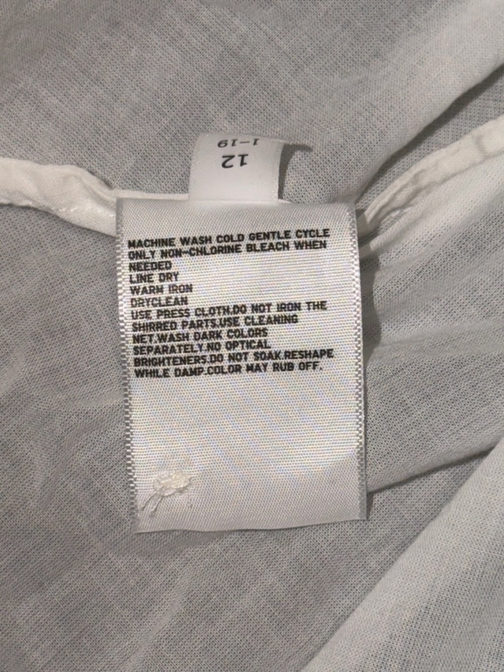 Uniqlo x Comptoir des Cotonniers White Cotton Voile Pintuck Blouse Size S - Picture 7 of 11